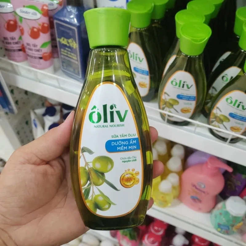 Natural Nourishing Shower Gels with Vietnamese Olive Oil for Brightness and Soothing Scalp, 250ml