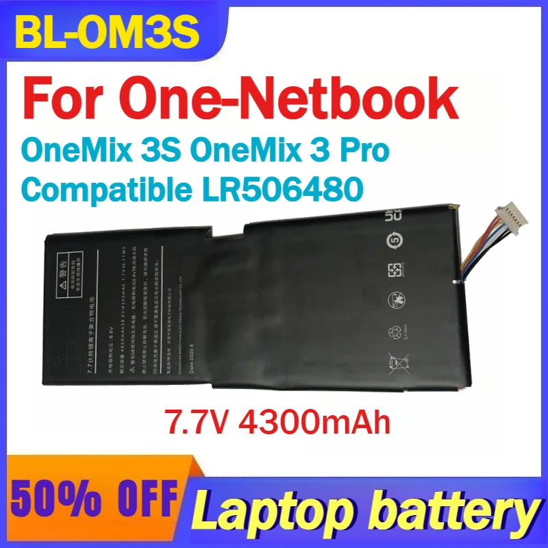 7.7V 4300mAh BL-OM3S Laptop Lithium-ion Battery For One-Netbook OneMix 3S/3 Pro Compatible LR506480 Batteries