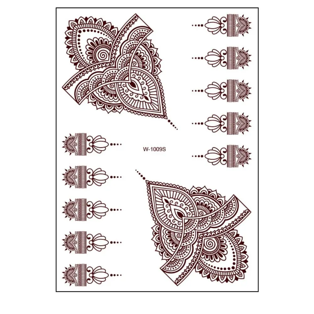 

Wedding Tool Fake Tattoo for Women Lace Tattoo Henna Tattoo Stickers Water Transfer Decals Temporary Tattoo Body Art Sticker