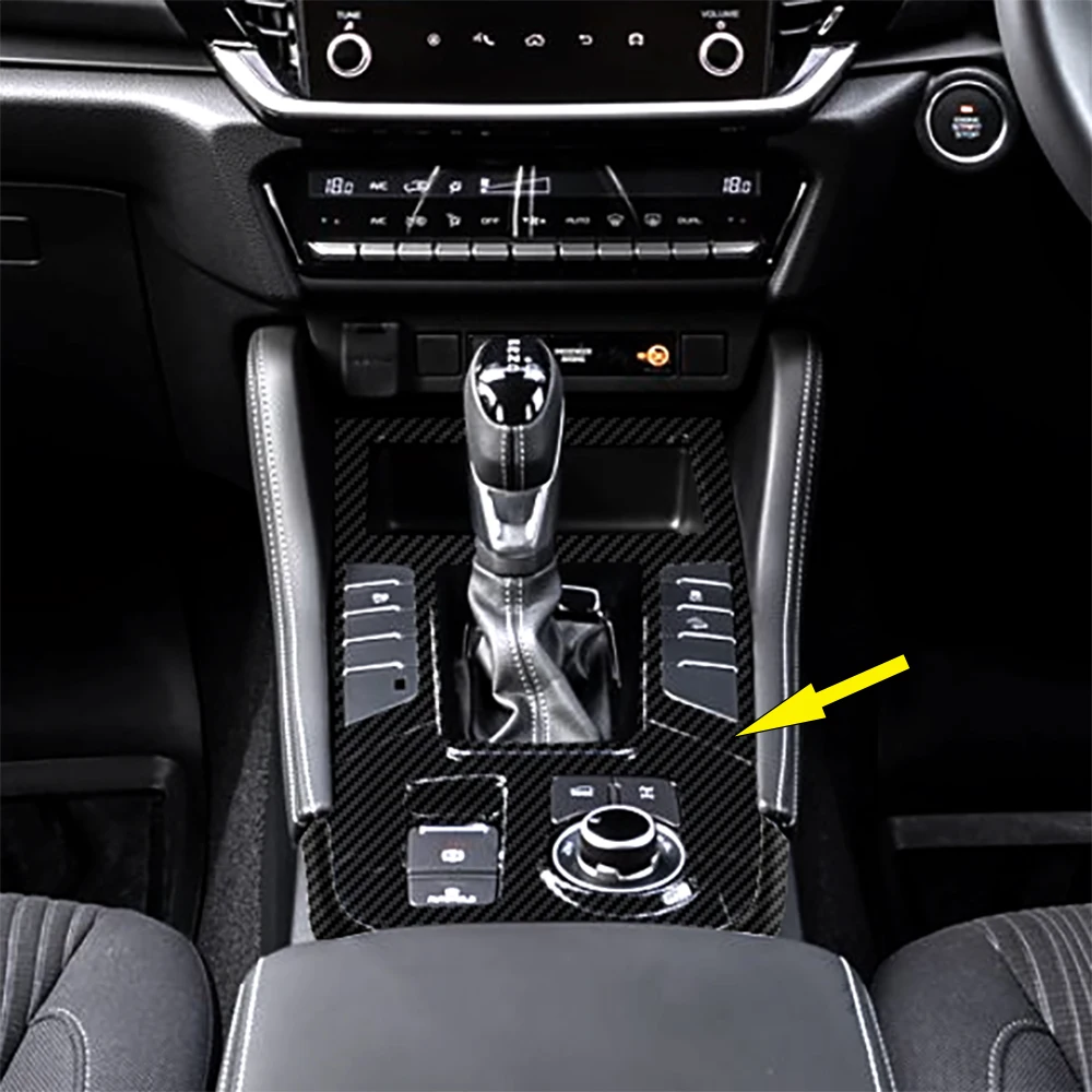 

ABS Carbon Fiber Center Console Gear Shifter Panel Trim Cover Sticker For 2021-2025 Isuzu MU-X Accessories