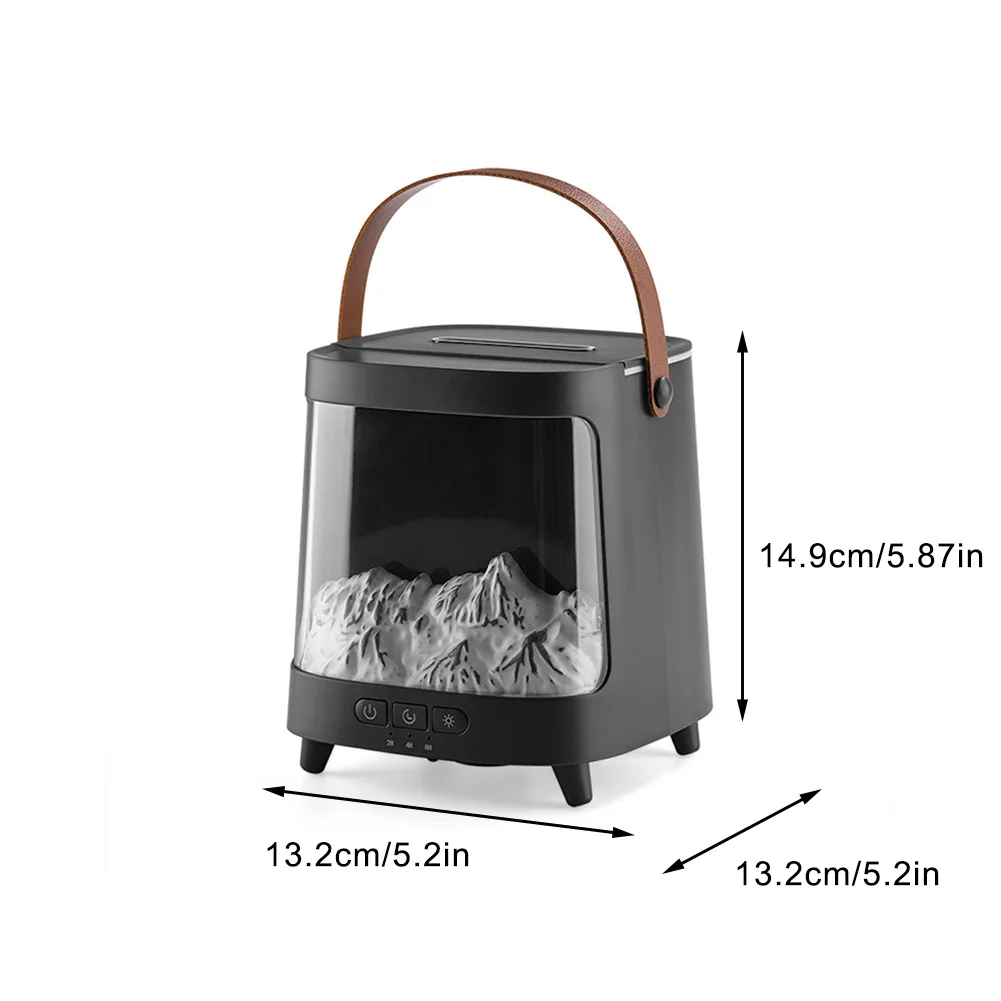 

Fireplace Humidifier Diffuser with 7 LED Color Options and Flame Effect 200ml Aromatherapy Mist for Indoor Comfort