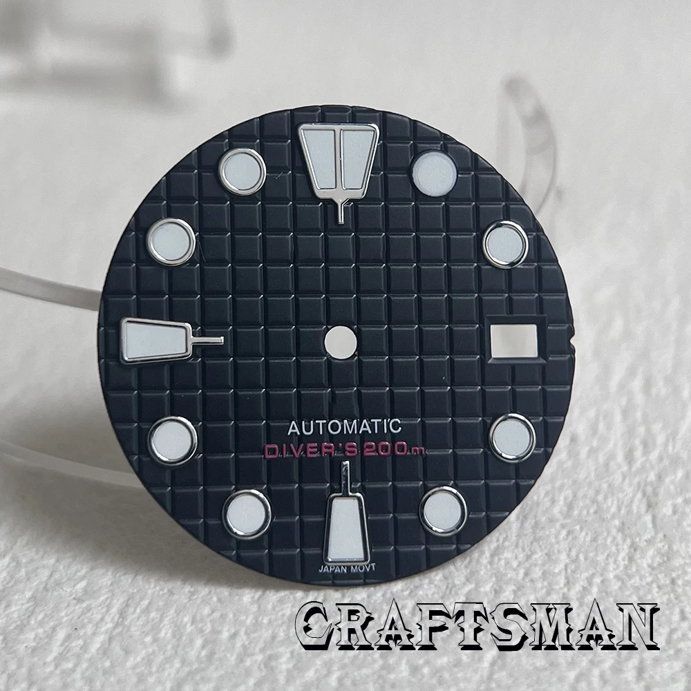 28.5mm 3D Waffle Shaped Watch Dial Accessories Suitable For NH36 NH35 Watch Movement Dial Modification Trend Accessories