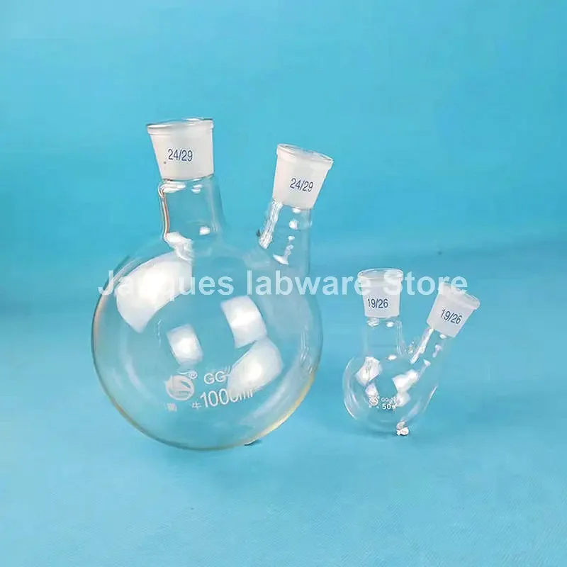 

1pcs 100ml to 2000ml two-neck glass flask with round bottom, Distillation or standard Reaction flask Chemical lab glassware