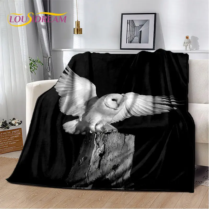 

Cute Owl 3D Cartoon Soft Plush Blanket,Flannel Blanket Throw Blanket for Living Room Bedroom Bed Sofa Picnic Cover Bettdecke Kid