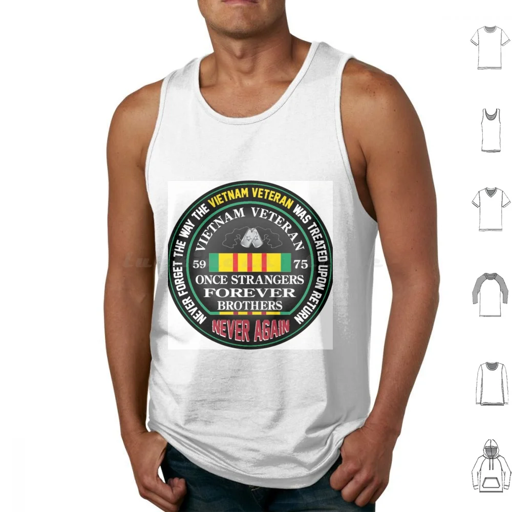 Never Forget Vietnam Veteran Tank Tops Print Cotton Viet Nam Vietnam Never Again Military