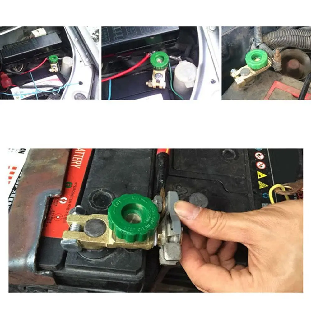 Hochleistungs-Messing-Autobatterie-Trennschalter mit Schnellabschaltung und Knopf, Anti-Leckage-Anschluss für 12V/24V – Detail 6