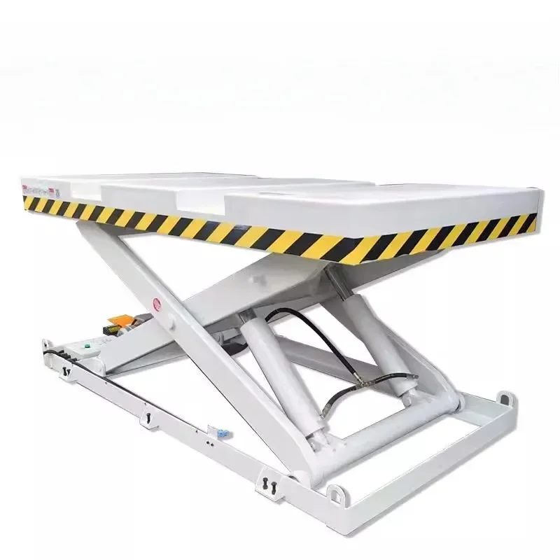 

Stainless Scissor Lift Table, Foldable Loading Platform for Material Handling and Unloading with Electric Lifting