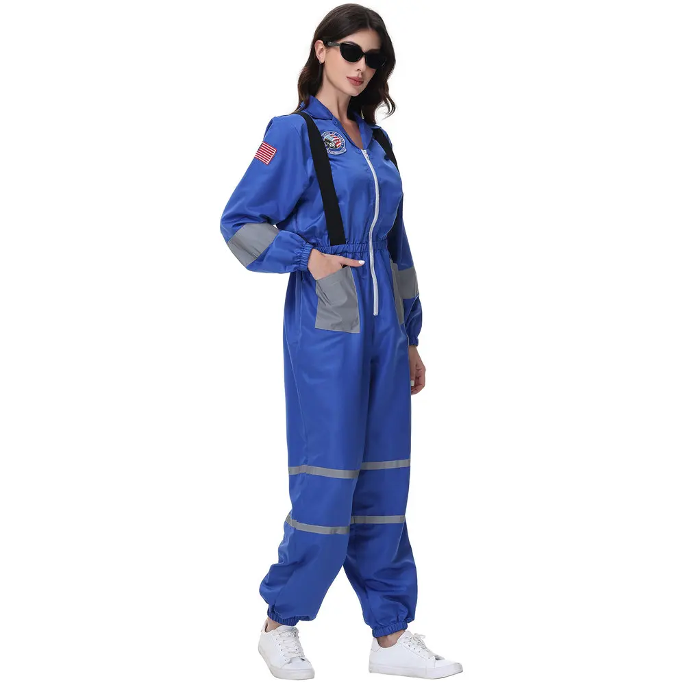 Costume spatial Costume astronaute Roleplay Performance sur scène tenue d'Halloween Rong Earth Design dames Faion menton traditionnel...