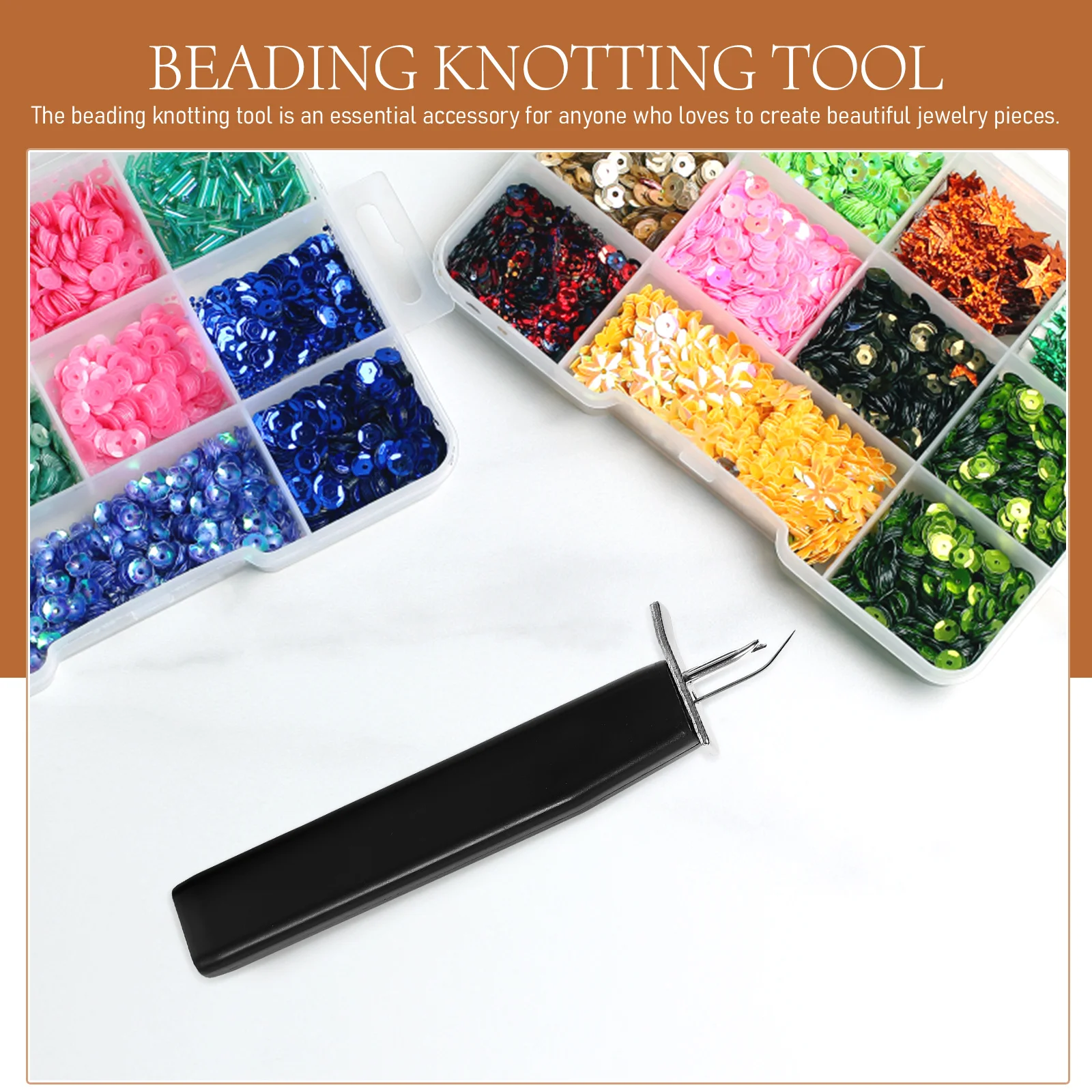 

Red Beading Knotting Tool DIY Beads Thread Knotter for String Jewelry Making Manual Beading Knotter Bead String Tool