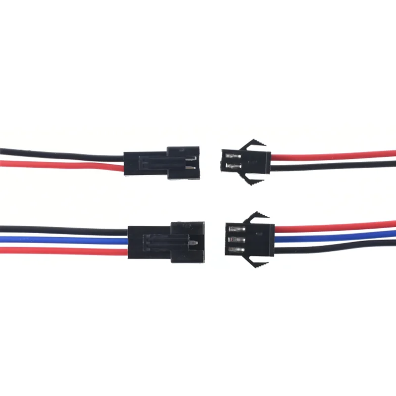 10Pairs 20cm JST SM 2P 3P 4P 5P 6P Plug Socket Male to Female Wire Connector LED Strips Lamp Driver Connectors Quick Adapter