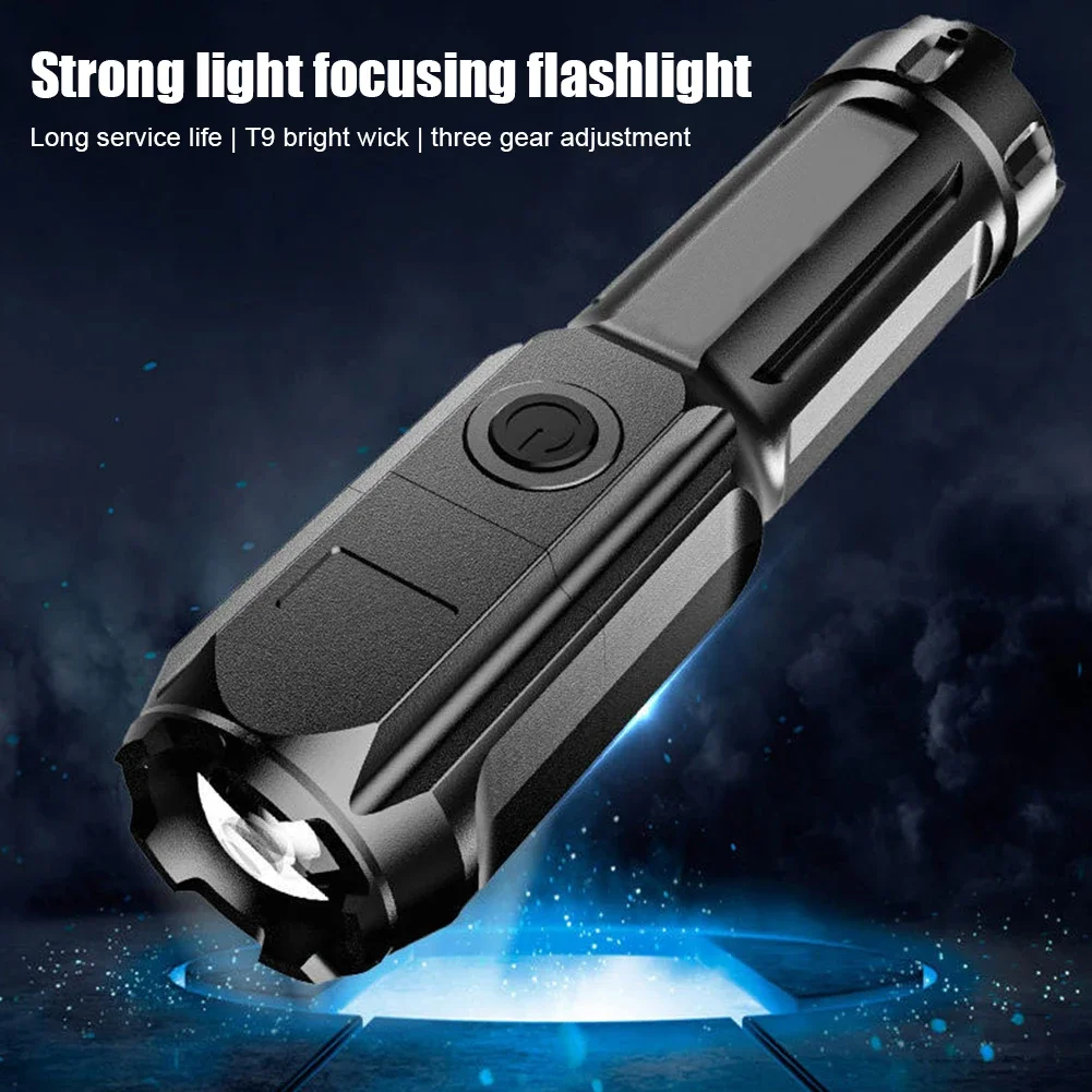 XPE LED Portable Flashlight | 1200mAh USB Rechargeable Torch Lantern for Outdoor Hiking