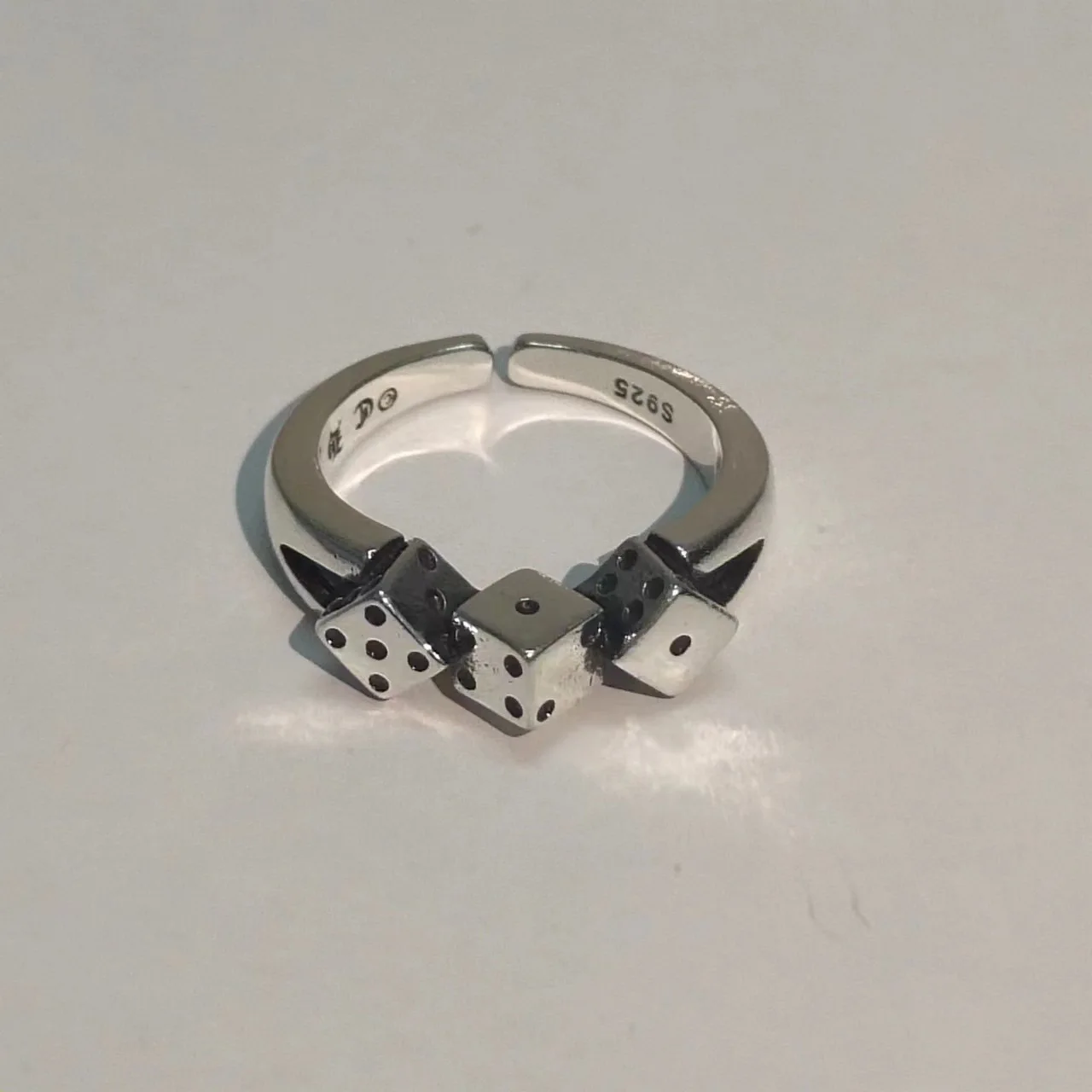 

European and American popular non fading open dice ring