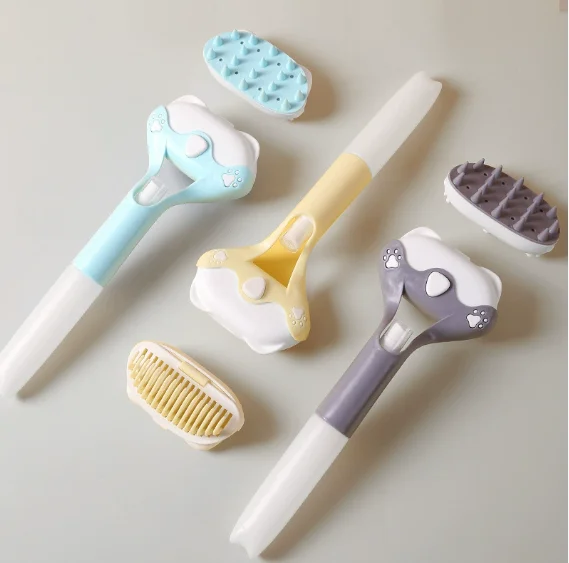 Pet Shaver, Comb, Hair Remover, Hair Brush, Cat Row Comb, Cleaner, Three-in-one Cleaning Brush