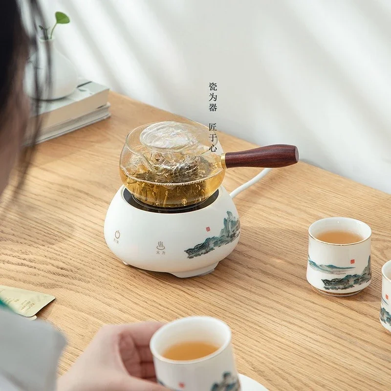 ألف ميل من مجموعة صانع الشاي إبريق الشاي جيانغشان، موقد السيراميك الكهربائي المنزلي الراقية، وعاء صحي صغير لصنع الشاي #4