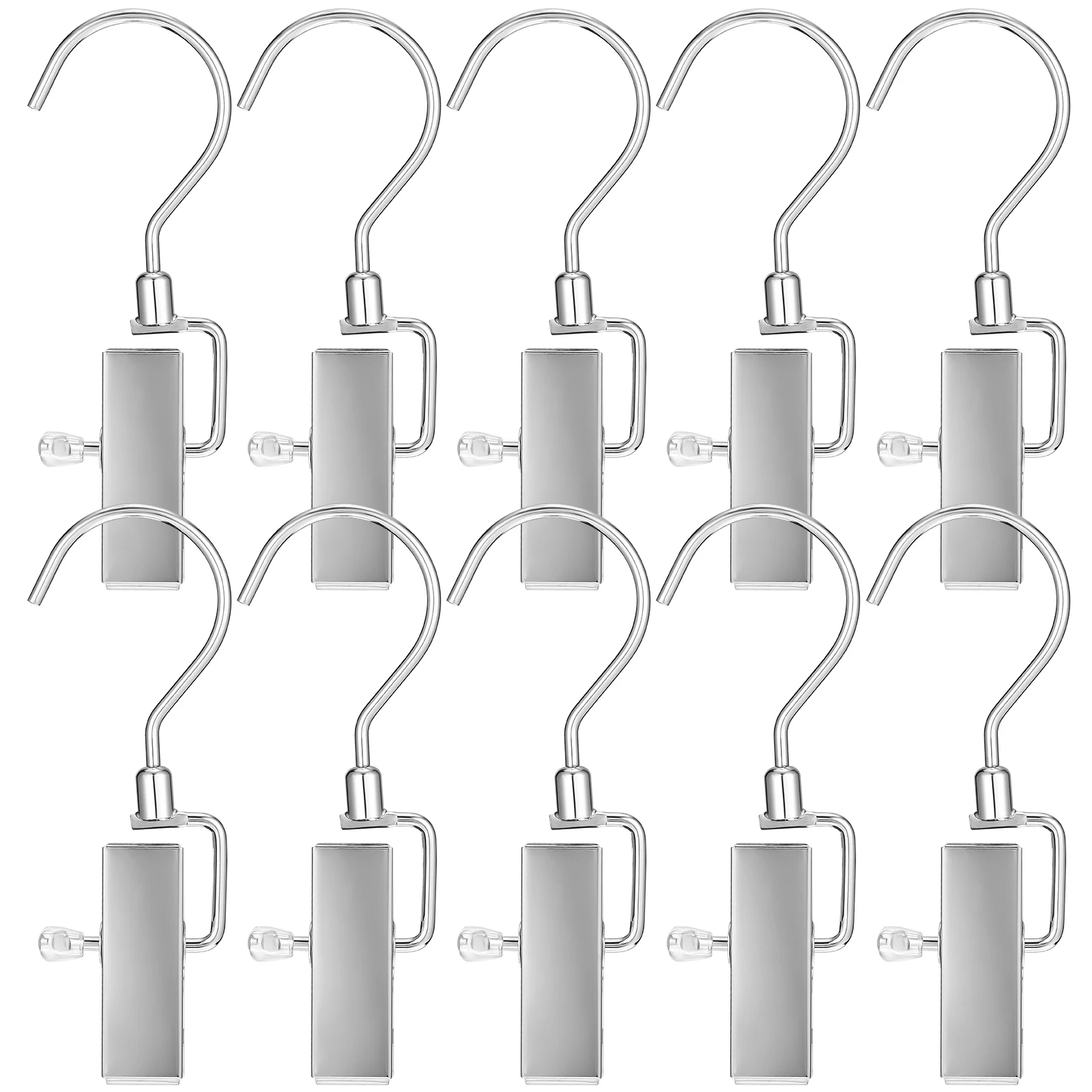 

10 Rotating Hanger Boot Hangers For Closet Stainless Steel Traceless Boot Hangers Closet Storage Laundry Pins