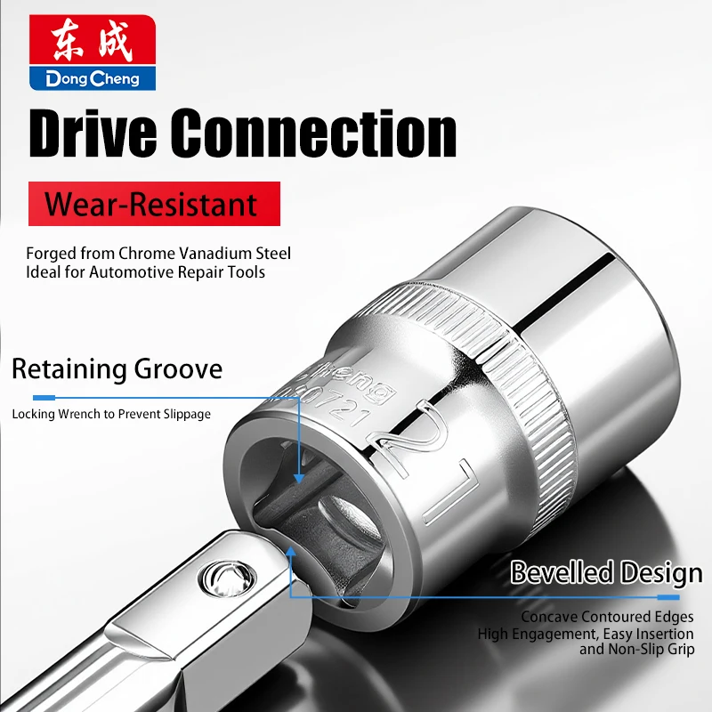 1pcs 1/2' Square Drive 12-point Socket Bit Ratchet Wrench 12pt Sockets Hand Tool Kit 12 Angles Plum Blossom Sleeve 8-32mm