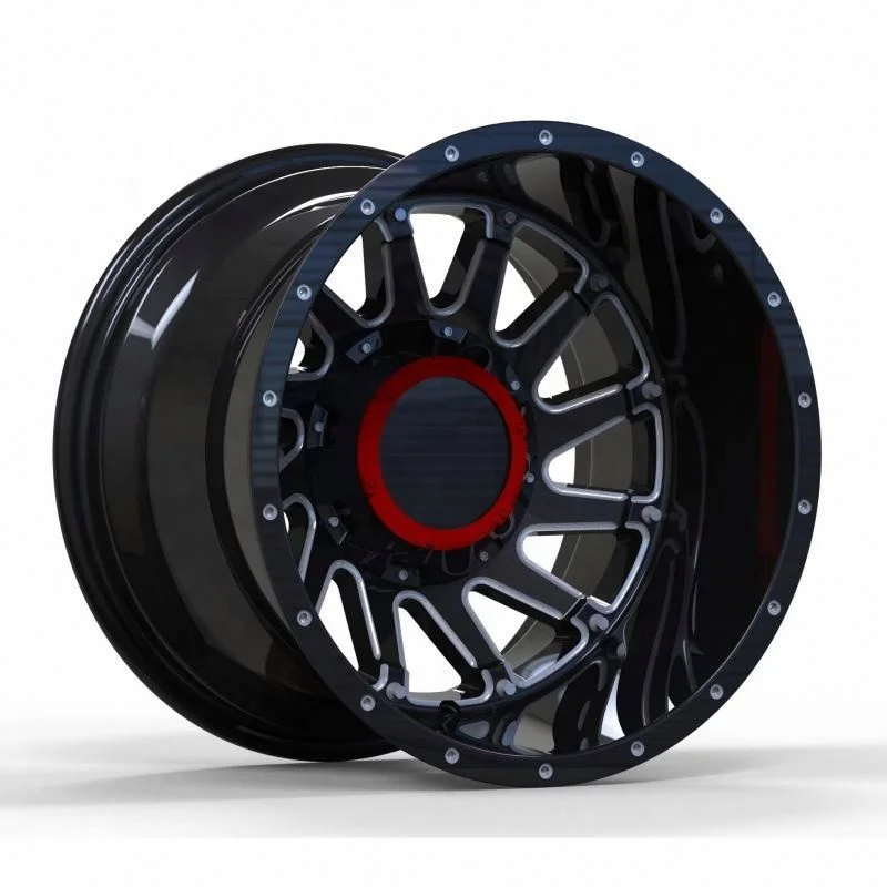 

Flrocky Oem Staggered Revolving Black Offroad Car Wheels Size 6x139.7 5x114.3 Hole 6 Mags 15x10 15 Inch Deep Dish Alloy Rims