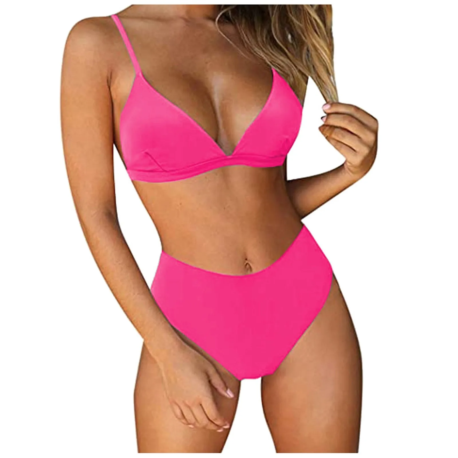 

Women Swimsuit 2 Piece Set Push Up Lingeries Bra+Panties Split Swimwear Bikini Set Beachwear Tankinis Set Bandage Bathing Suits