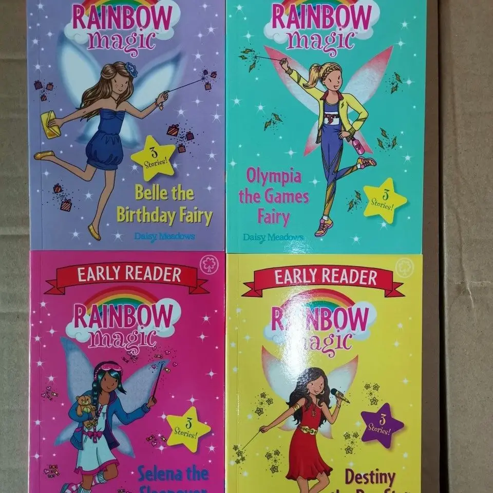 Lector temprano Rainbow Magic Rainbow Fairy Lector graduado Etapa 2 a todo color 10 libros Libros en inglés