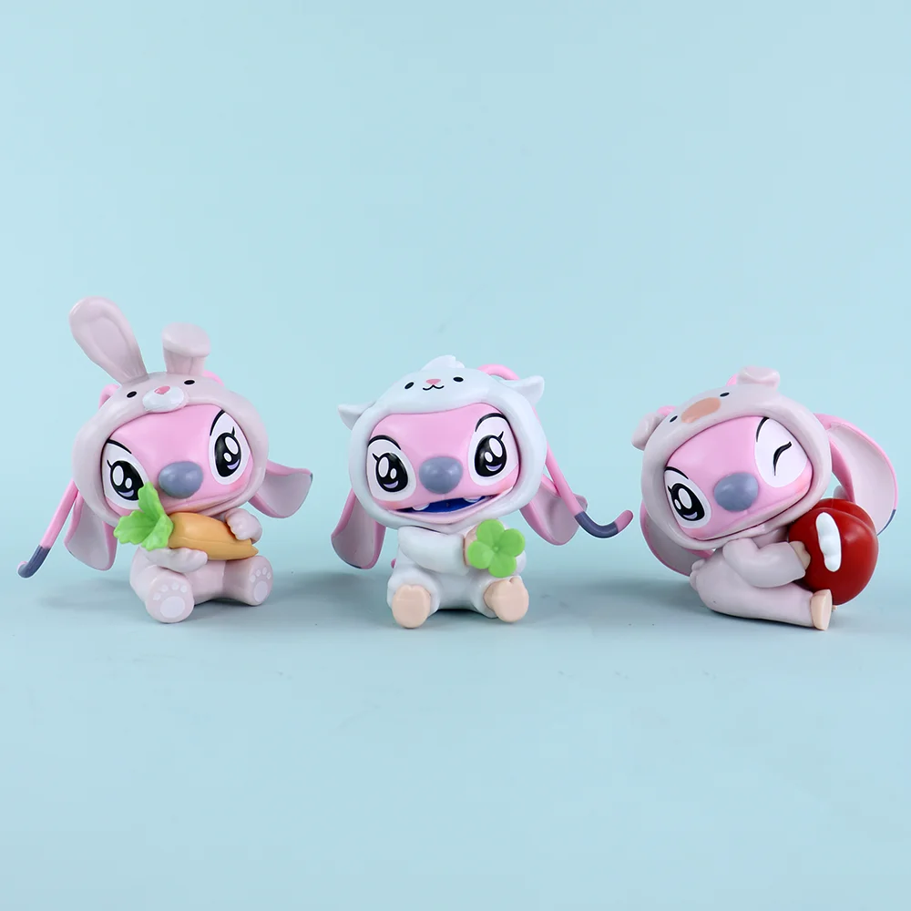 6pcs/set Stitch Anime Lilo & Stitch Action Figure Cute Cartoon Model Doll DIY Decoration Birthday Festival Gift For Kids Friends