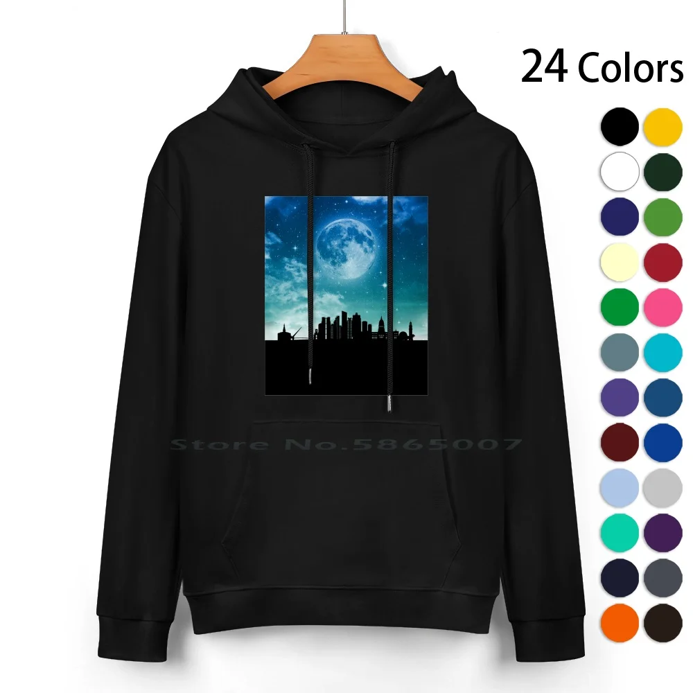 Buenos Aires Pure Cotton Hoodie Sweater 24 Colors Patterns Buenos Aires Art Buenos Aires Skyline Buenos Aires Night Sky Buenos