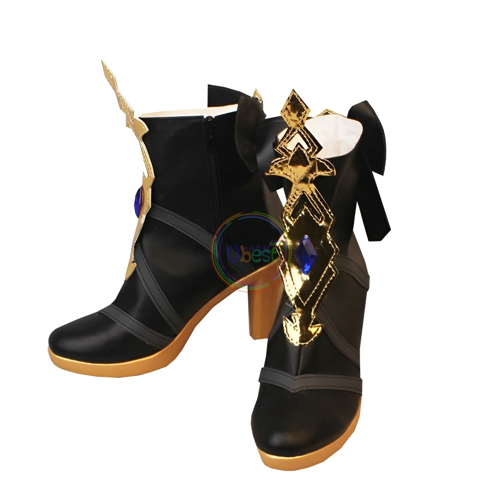 Navia sepatu boot Cosplay Genshin Impact