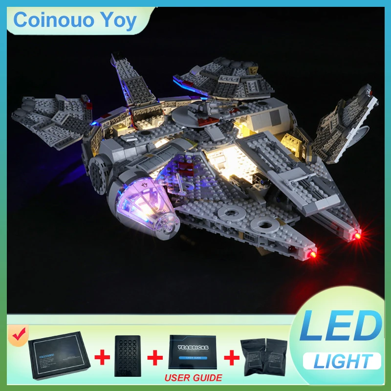 

ЛЕГКА для LEGO 75257, блок тысячелетия «Сокол», игрушка «сделай сам» (модель без блоков, только светодиодный светильник), набор светильников, подарок для ребенка