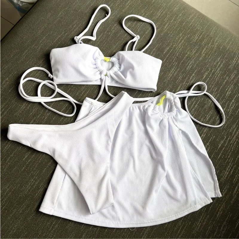 夏白のセクシーなビキニ女性水着女性水着水着水着ブラジリアンビキニセットビーチウェアプール海水浴者