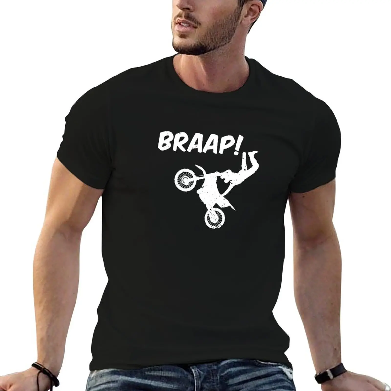 Футболка Brap Braap Braaap Dirt Motor Bike, легкая спортивная футболка с короткими рукавами