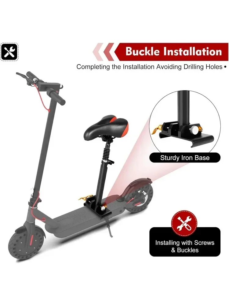 AliExpress NONE Adjustable 40-60cm Folding Electric Scooter Saddle, Universal Replacement Bike Seat for Xiaomi M365 and M365 Pro