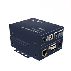 1080P USB VGA KVM Extender over Cat5e/6 Ethernet Cable to 100M 320ft VGA USB KVM Extender Transmitter Support USB Keyboard Mouse