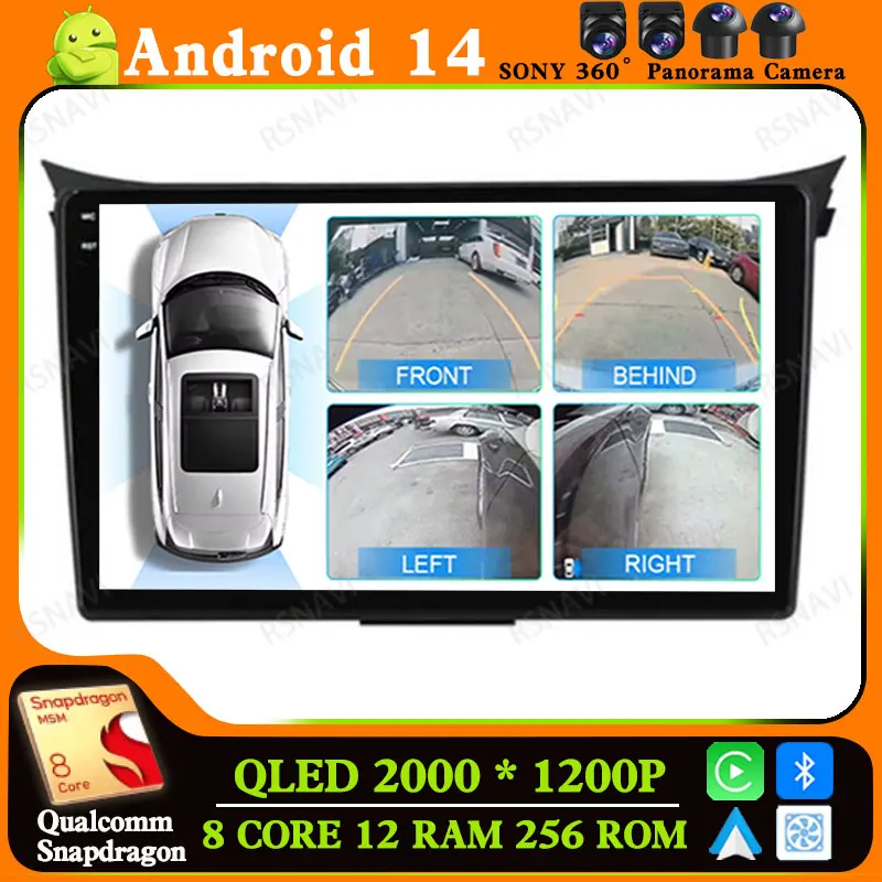 

Andoird 14 Car Radio For Hyundai I30 Grand Elantra Grant 2011 - 2017 Navigation Stereo BT Wireless Carplay Auto 4G LTE 2DIN DVD