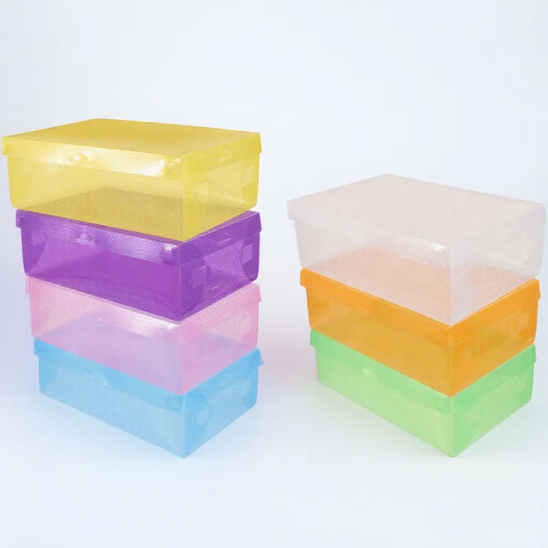 

7 Pcs Shoe Rack Storage Bins Sneaker Organizer Plastic Boxes Containers Stackable