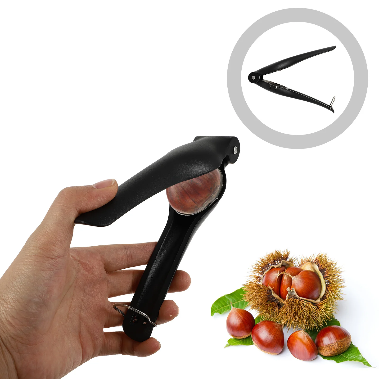 

Chestnut Opener Clip Sturdy Material Comfortable Handle Easy Use Walnut Peeling Tool Chestnut Shucker Gift Walnut Clip
