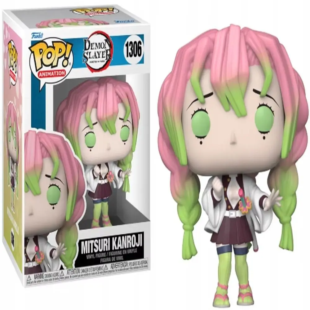 FUNKO POP Demon Slayer Mitsuri KANROJI 1306 #   Figura de vinil 10 cm figuras de ação coleção modelo brinquedos para crianças presente de aniversário