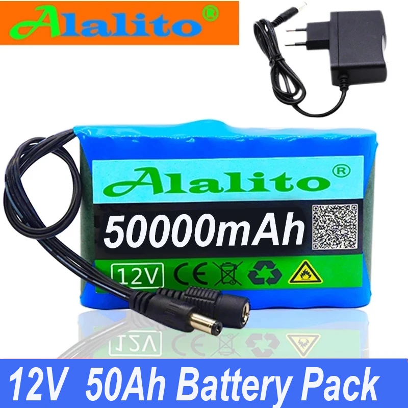 

12V 50000mAh Lithium Battery Pack Built-in BMS Rechargeable for Solar Energy Scooter CCTV Camera