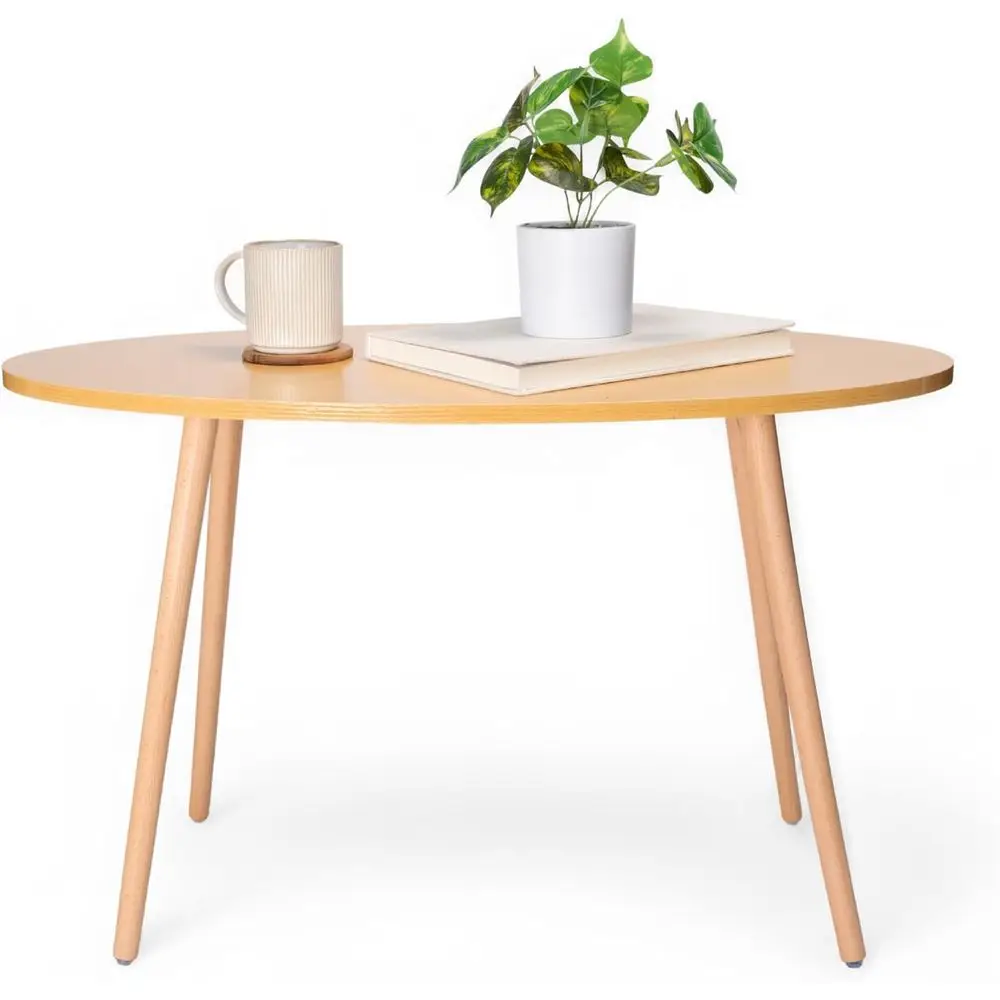 - ern Oval Coee Table, End Table or Small Places, Living Room, Oice, Balcony, Industrial End Table or Coee, Laptop - Walnu