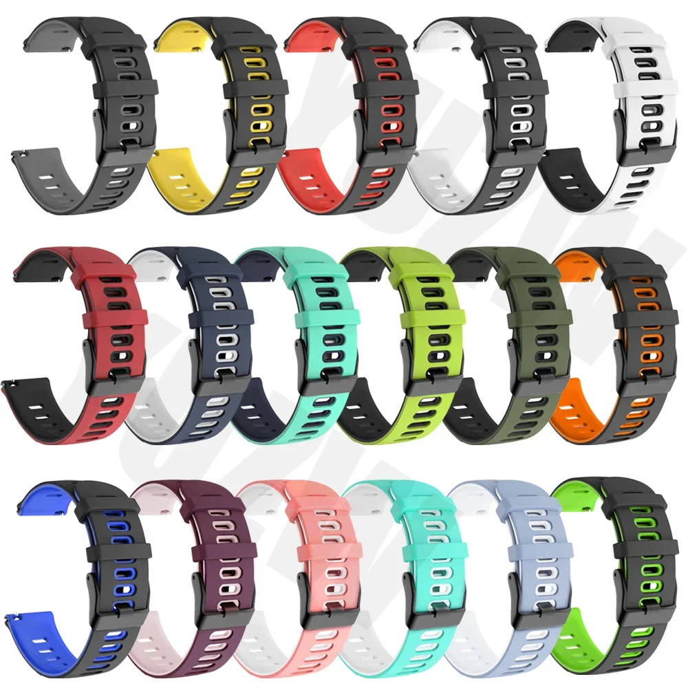 Ремешок для часов 20 мм 22 мм для Amazfit gts/4/3/2/gts2/4 Mini/Gtr4/3/2/2e/47 мм, силиконовый браслет для умных часов Watchabnd Amazfit gts Band