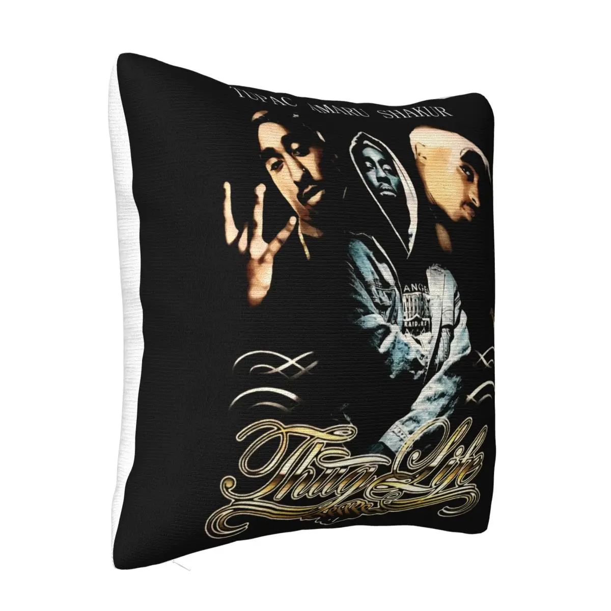 Vintage 90S Tupac Amaru Shakur Thug Life Sz M Rap Hip Hop Makaveli 2Pac Pillow Case