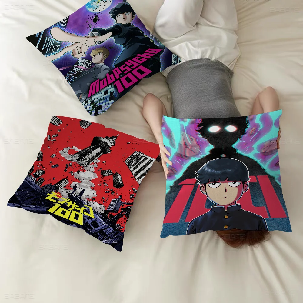 Anime Mob Psycho 100 Stitch Lucky Dragon Pillow Cover Sofa Cushion Cover Home Room Decoration Children Gift