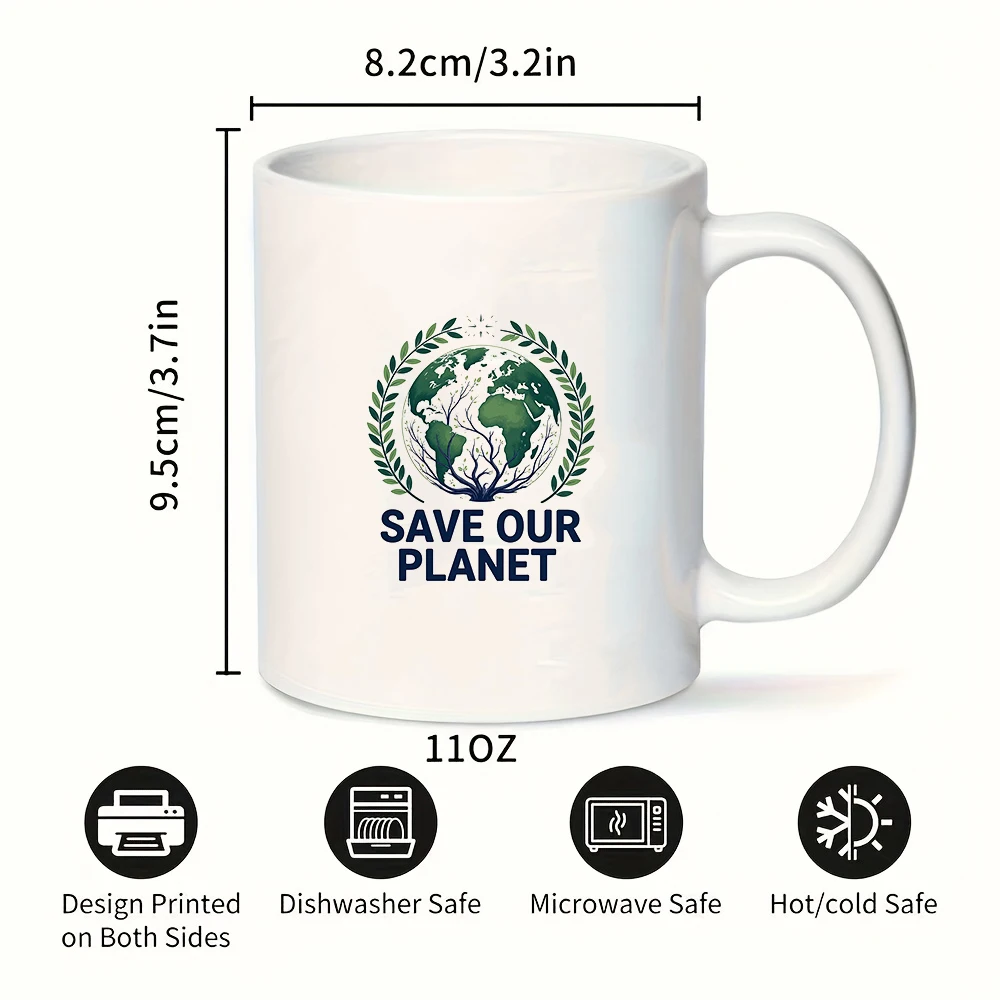 Eco-friendly Earth Cup 11OZ Kids Cold & Hot Beverage Cup Christmas Family Office Green Gift