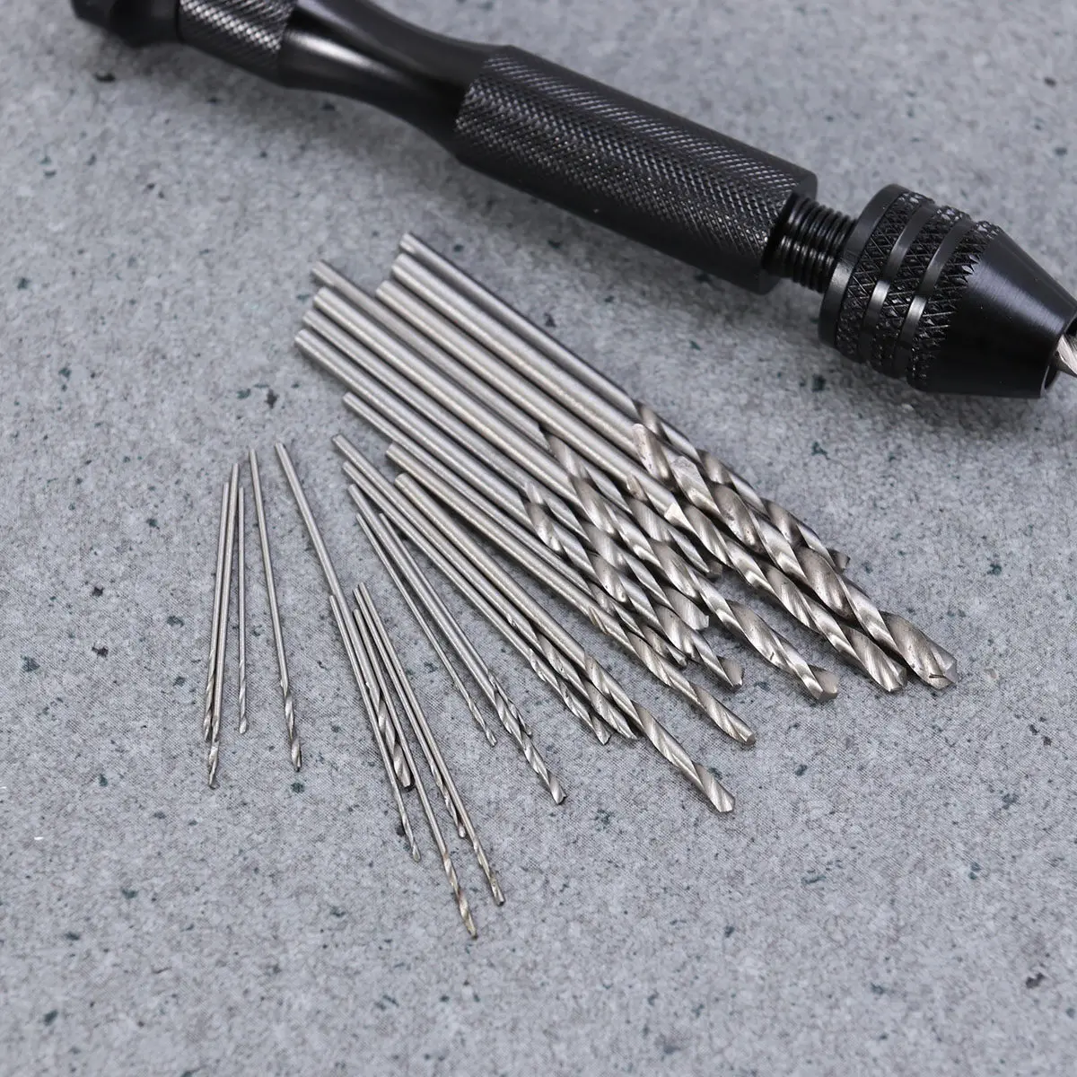

0.3-3.4mm Precision Pin Vise Hand Drill Set Adjustable Chuck Grooved Grip for Jewelry Beads Resin Acrylic Plastic DIY