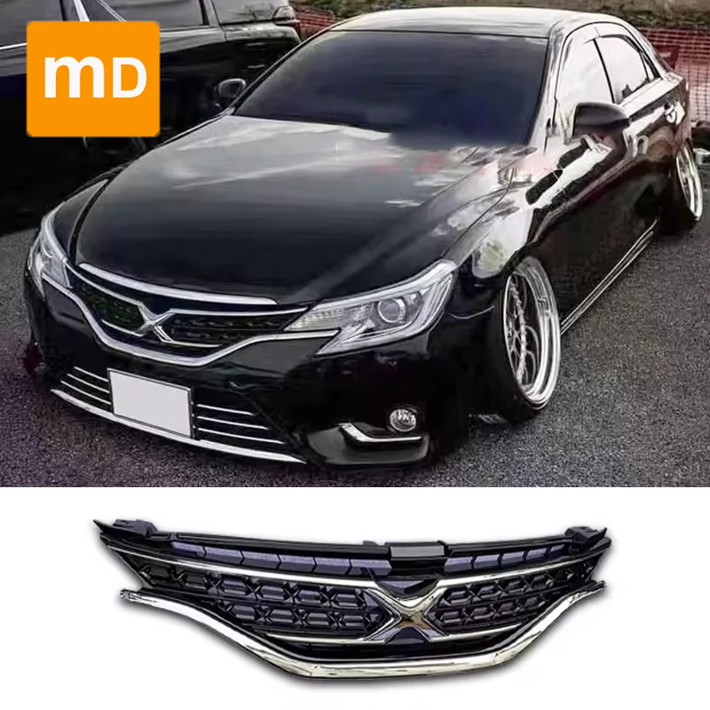 

Glossy Black Radiator Plated Grilles Bumpers Guard For 2013-2016 Toyota MARK X Modified Car Accessories Upgrade