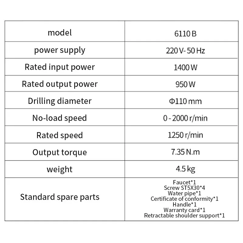 خلاط الحفر الكهربائي 1400 واط الحفر الهندسي المحمولة قوية دائم ثنائي الغرض آلة ثقب قاطع أنابيب الدخان #6
