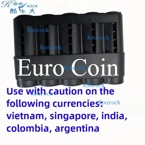 Porta soldi compatto, organizer per monete euro con tubi in ABS a molla – 5 Denomination Storage, smistamento e conteggio per monete rotonde