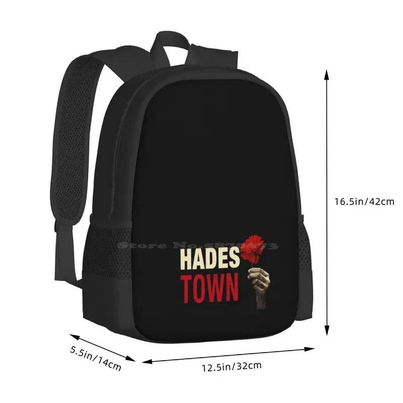 Hadestown Hot Sale Schoolbag Backpack Fashion Bags Hadestown Musicals Theater London Westend Eve Noble Patrick Page Flower