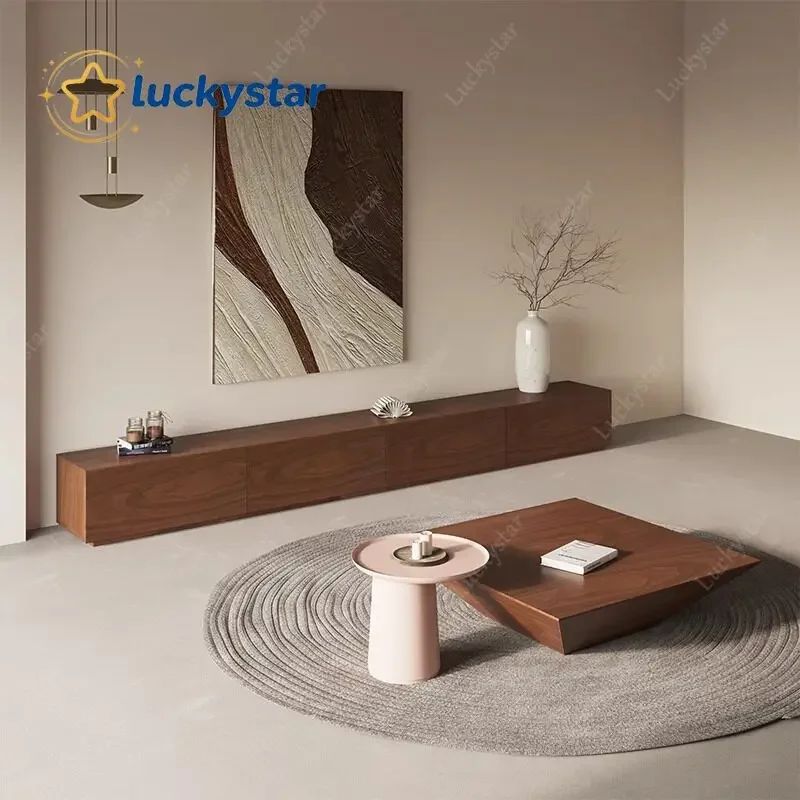 Modern large and small apartment storage tea table Square integrated tea tableTJ