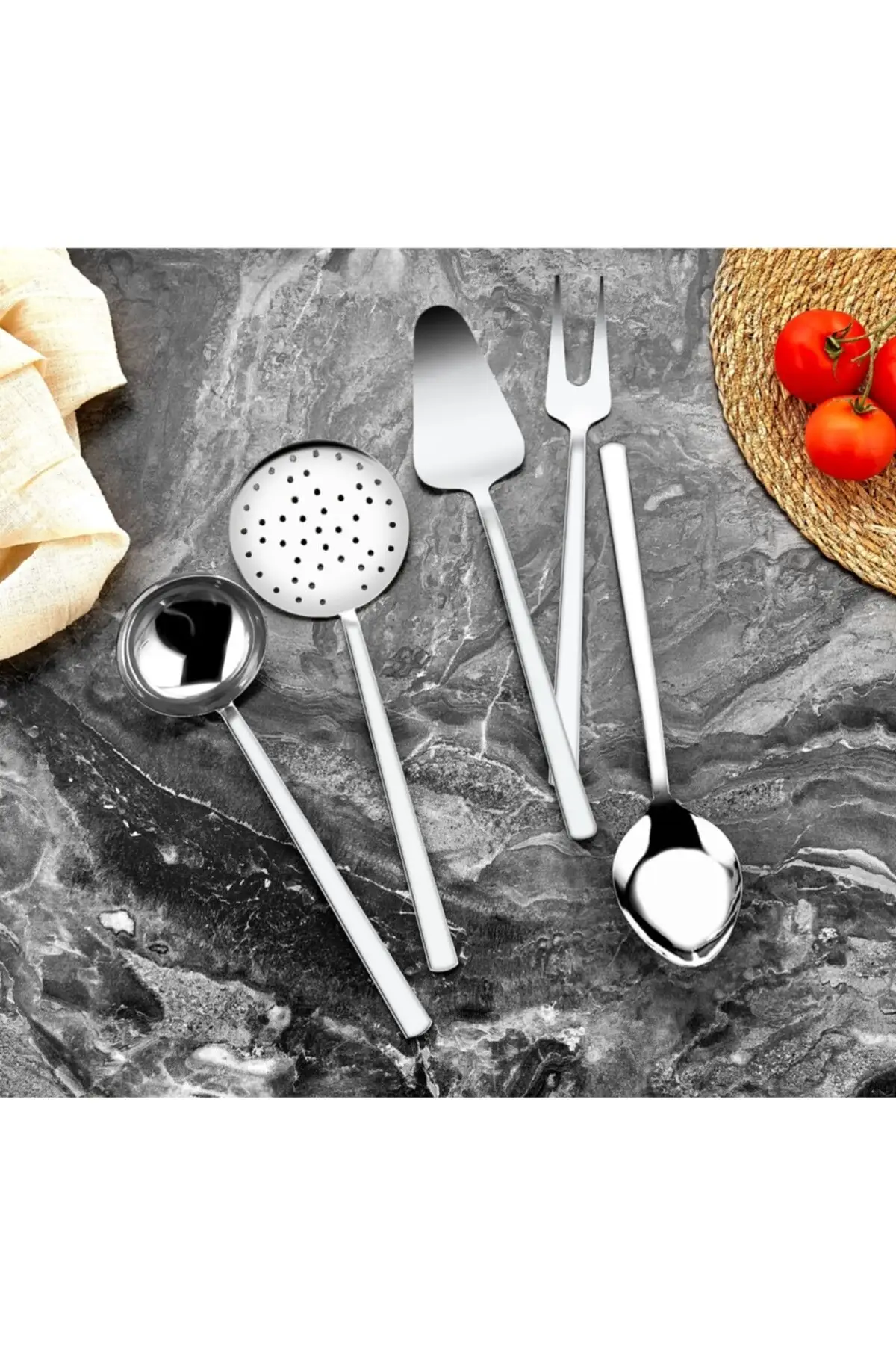 طقم خدمة من 6 قطع من الحمالات وملعقة وملعقة وملعقة وملعقة من صوفيا