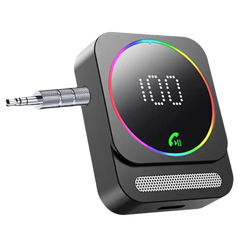 AT82-Bluetooth 5.3 Receiver AUX Audio Adapter Car Home Stereo Headphones Wireless Output 3.5Mm One To Two Music Handsfree