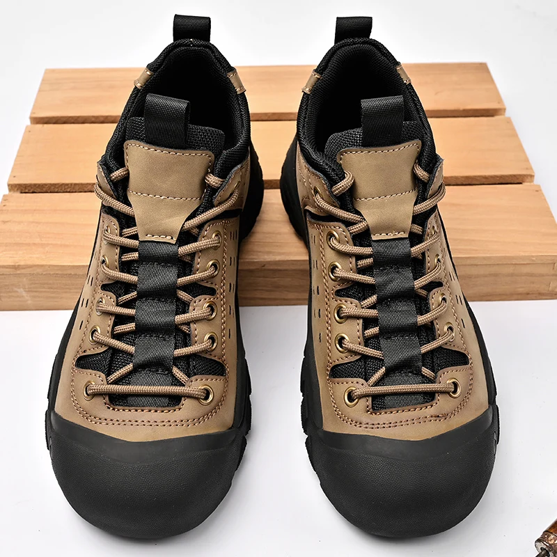 

High Quality Popular Mesh Outdoor Casual Sports Shoes Spliced Anti Kick Wear-resistant Anti Slip Lightweight Travel Hiking Shoes